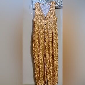 Madewell Button-Front Tank Jumpsuit in Americana Floral